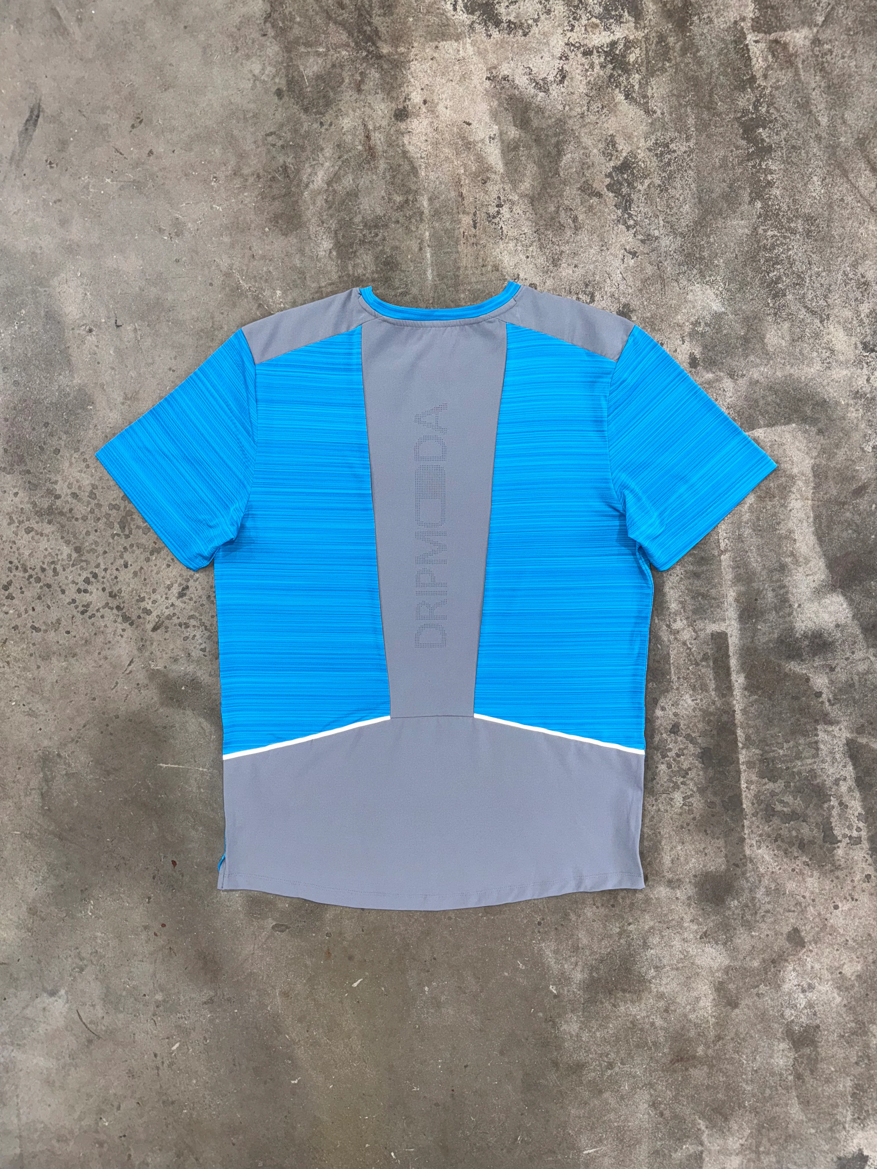 Dripmoda Panel T Shirt - Blue - Image 2