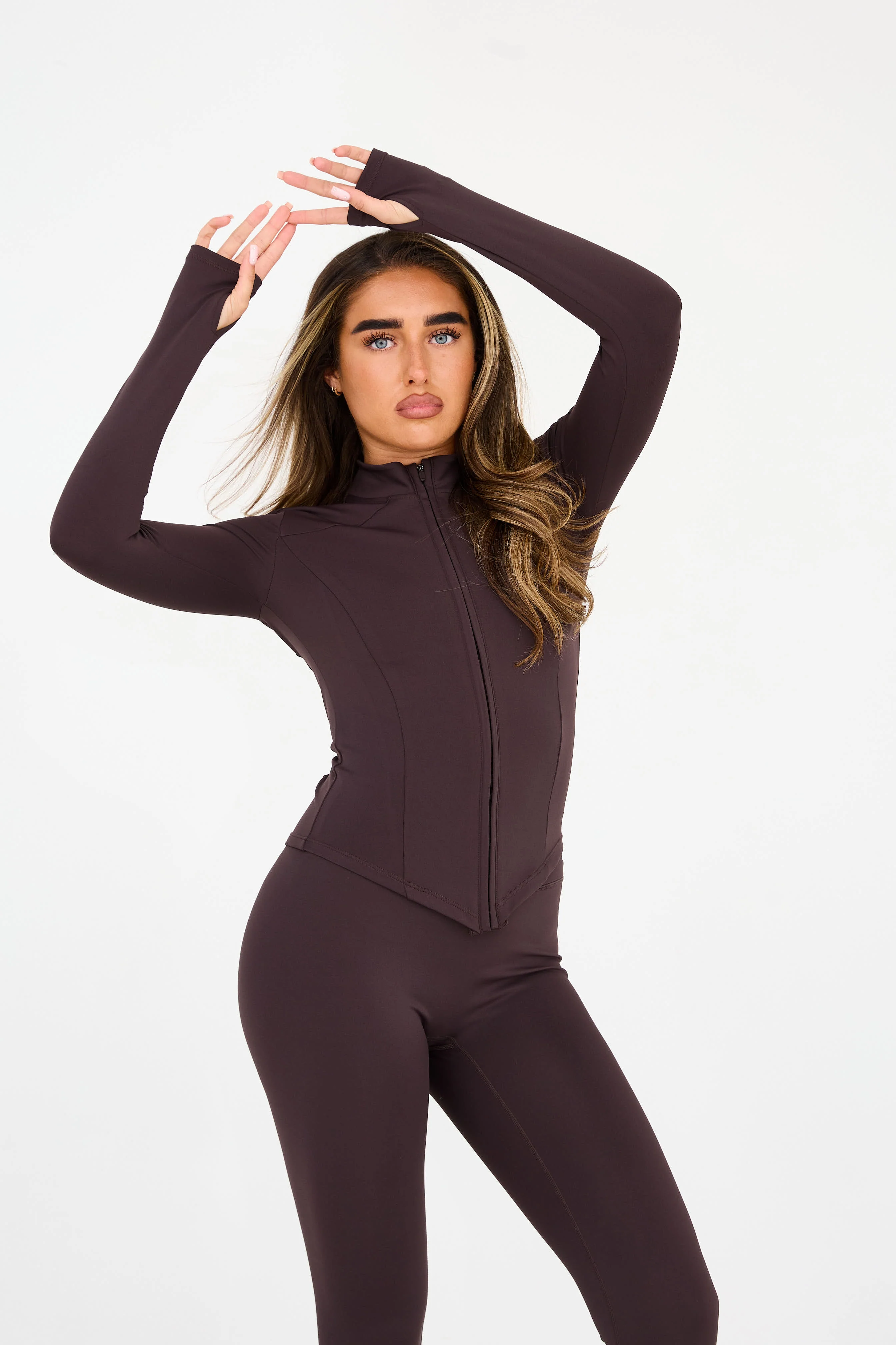 MDA Core Cocoa Zip Up Set - Zip Up Jacket / Wrap Leggings - Image 5