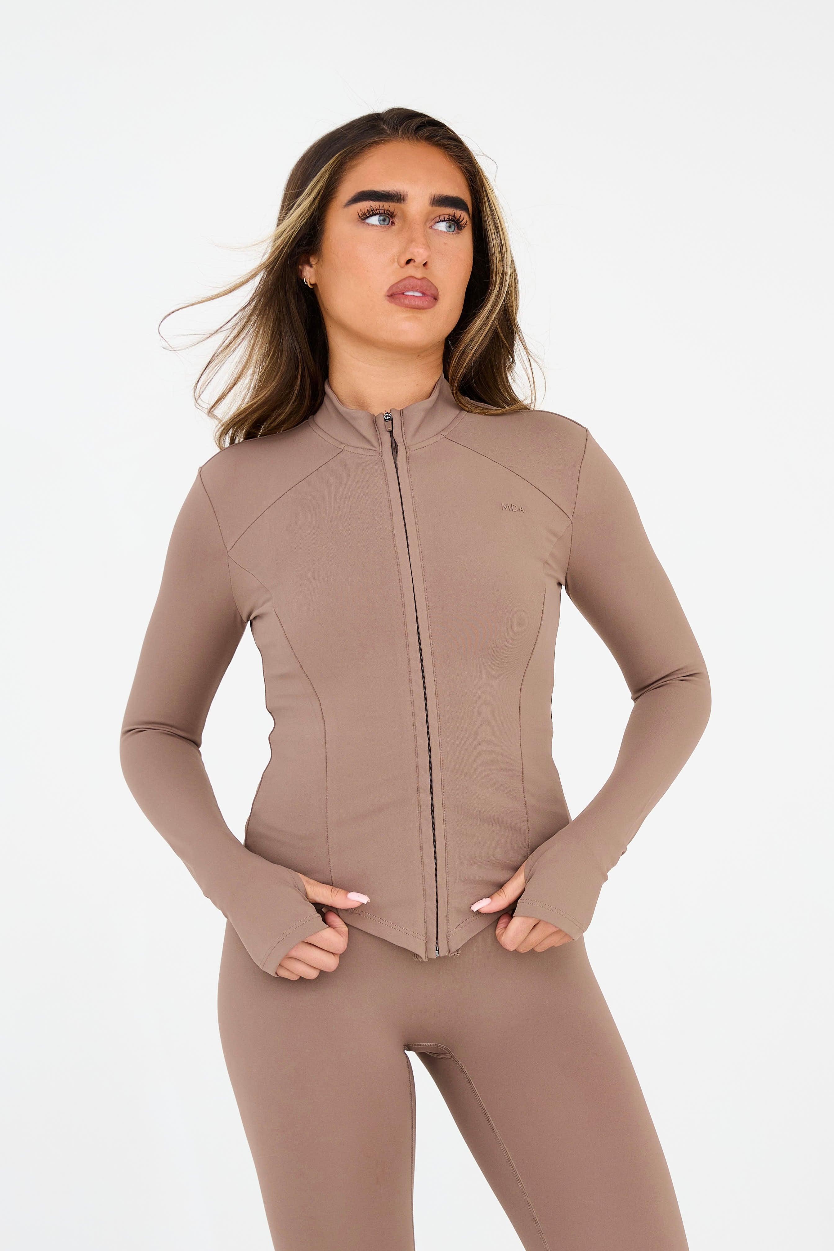 MDA Core Fawn Sculpt Zip Up Set - Zip Up Jacket / Wrap Leggings - Image 2