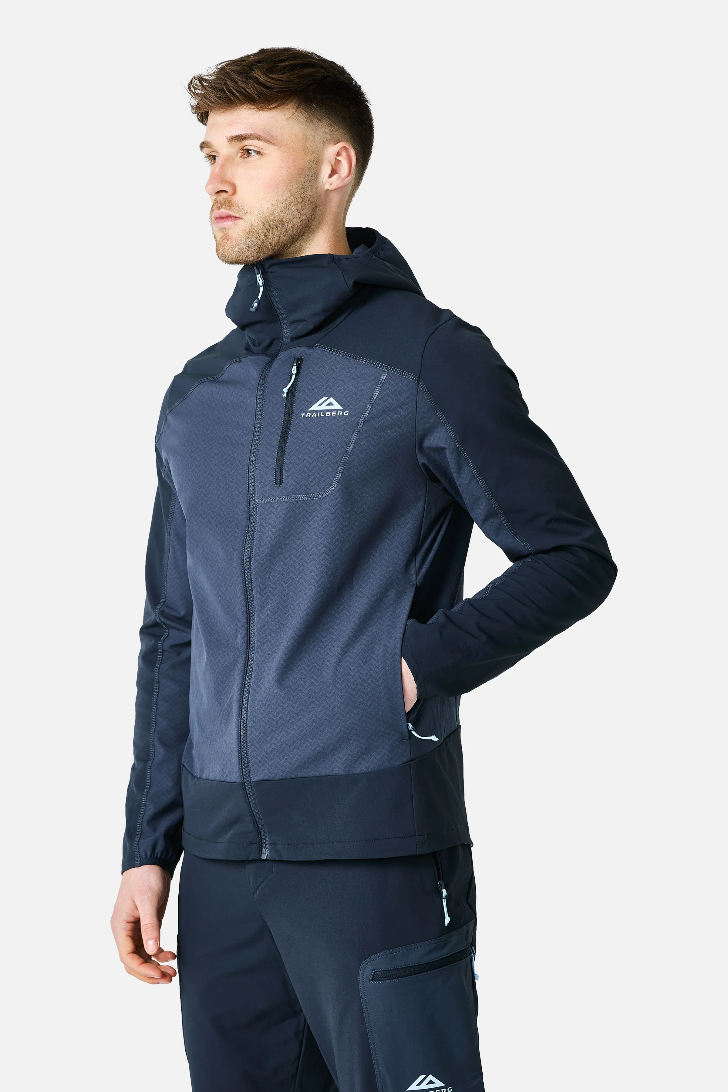 Trailberg Caldera Grid Fleece Jacket - Deep Ocean - Image 2