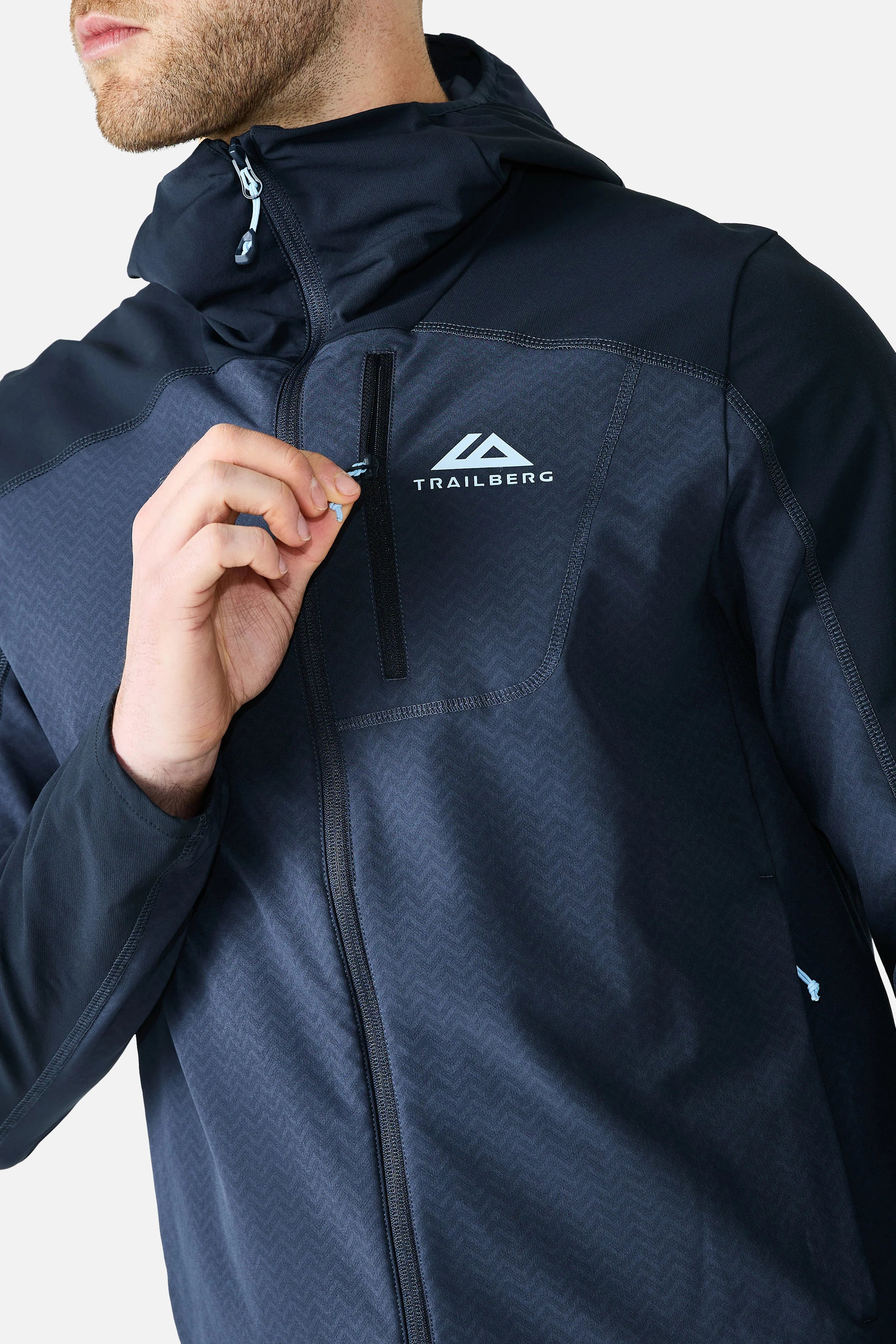 Trailberg Caldera Grid Fleece Jacket - Deep Ocean - Image 3