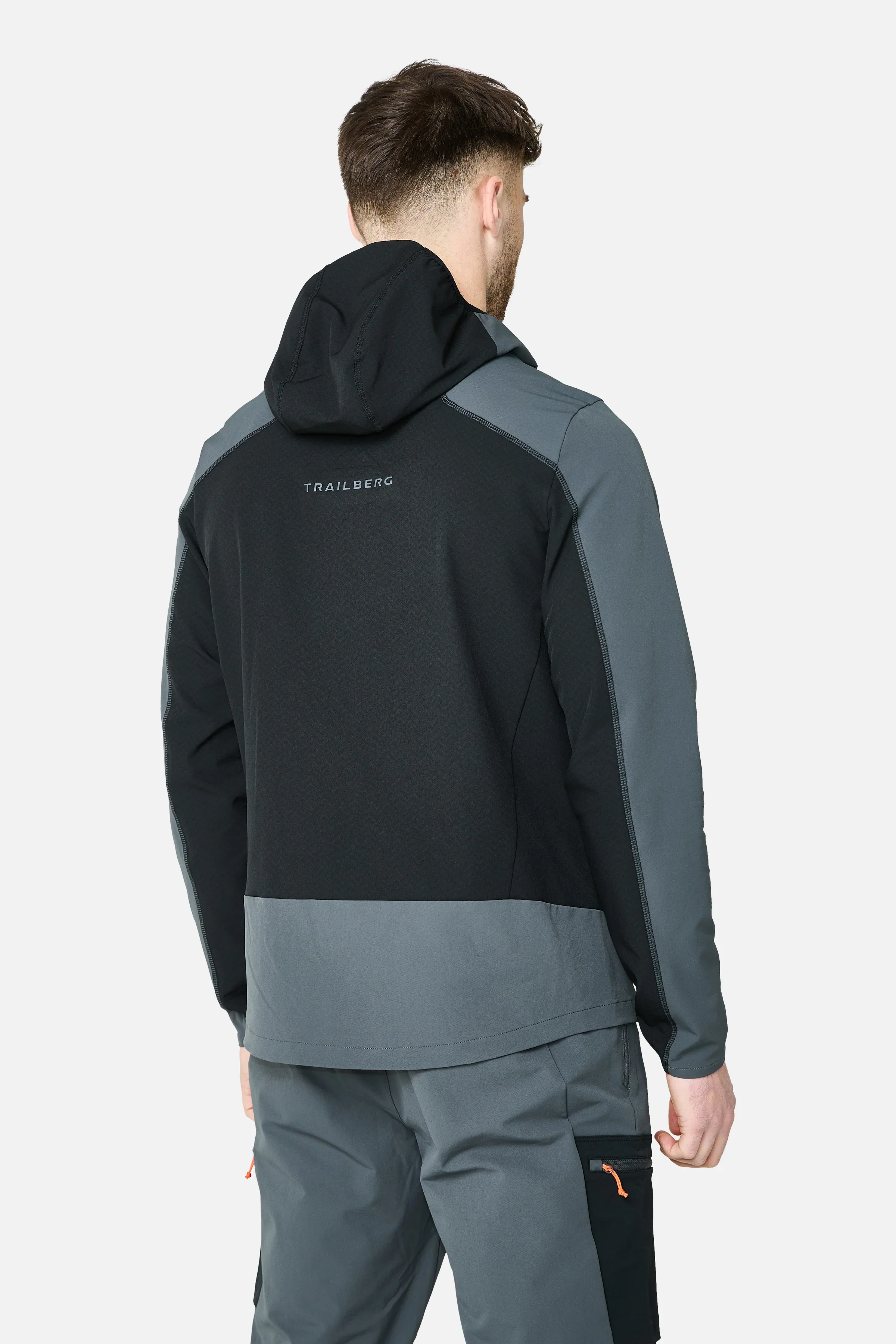 Trailberg Caldera Grid Fleece Jacket - Black / Volcano - Image 4