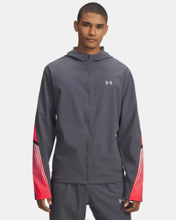 Under Armour Charcoal / Crimson Velociti Storm Tracksuit - Jacket / Pant - Image 3