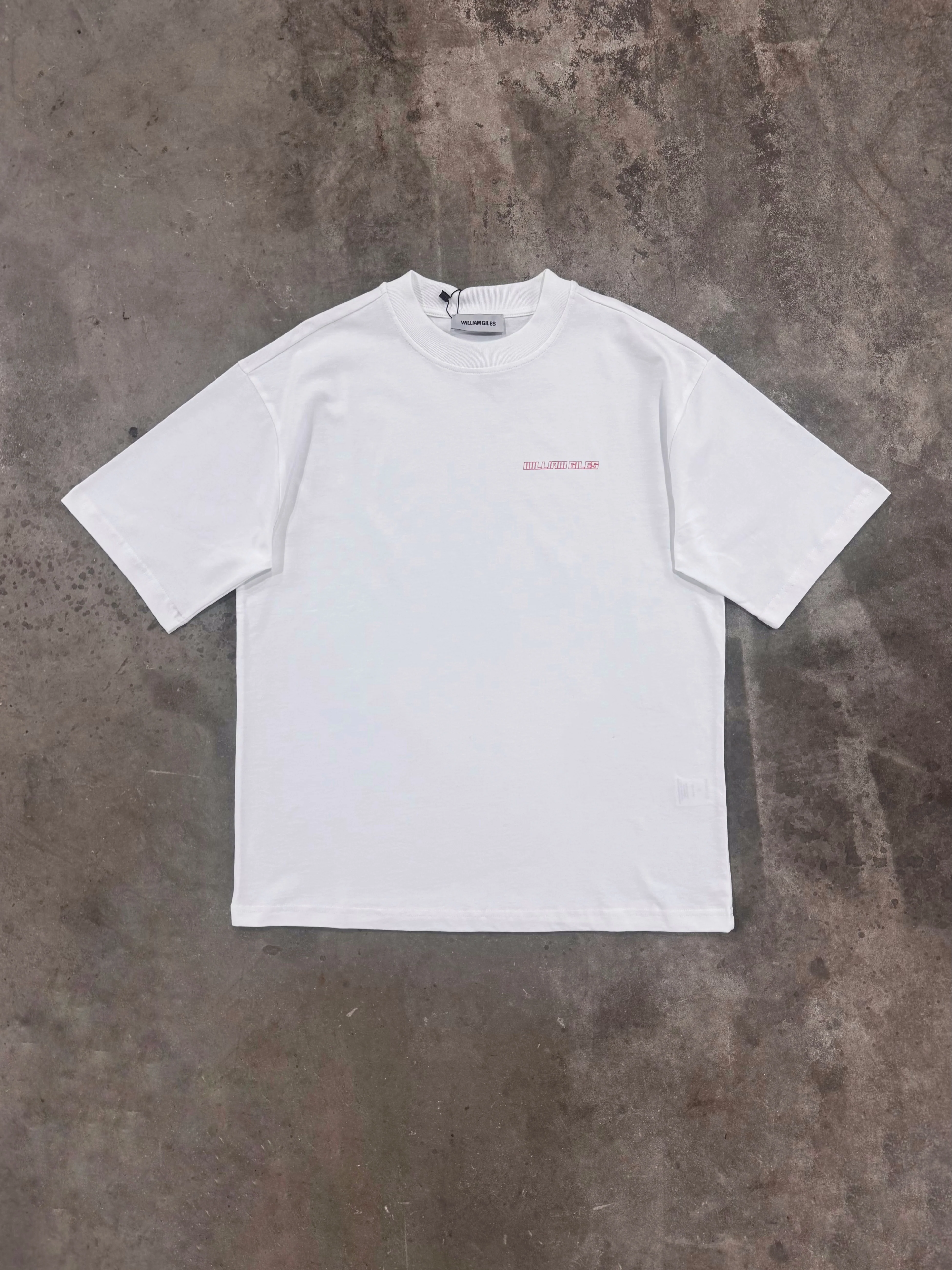 William Giles Logo T Shirt - White / Red - Image 2