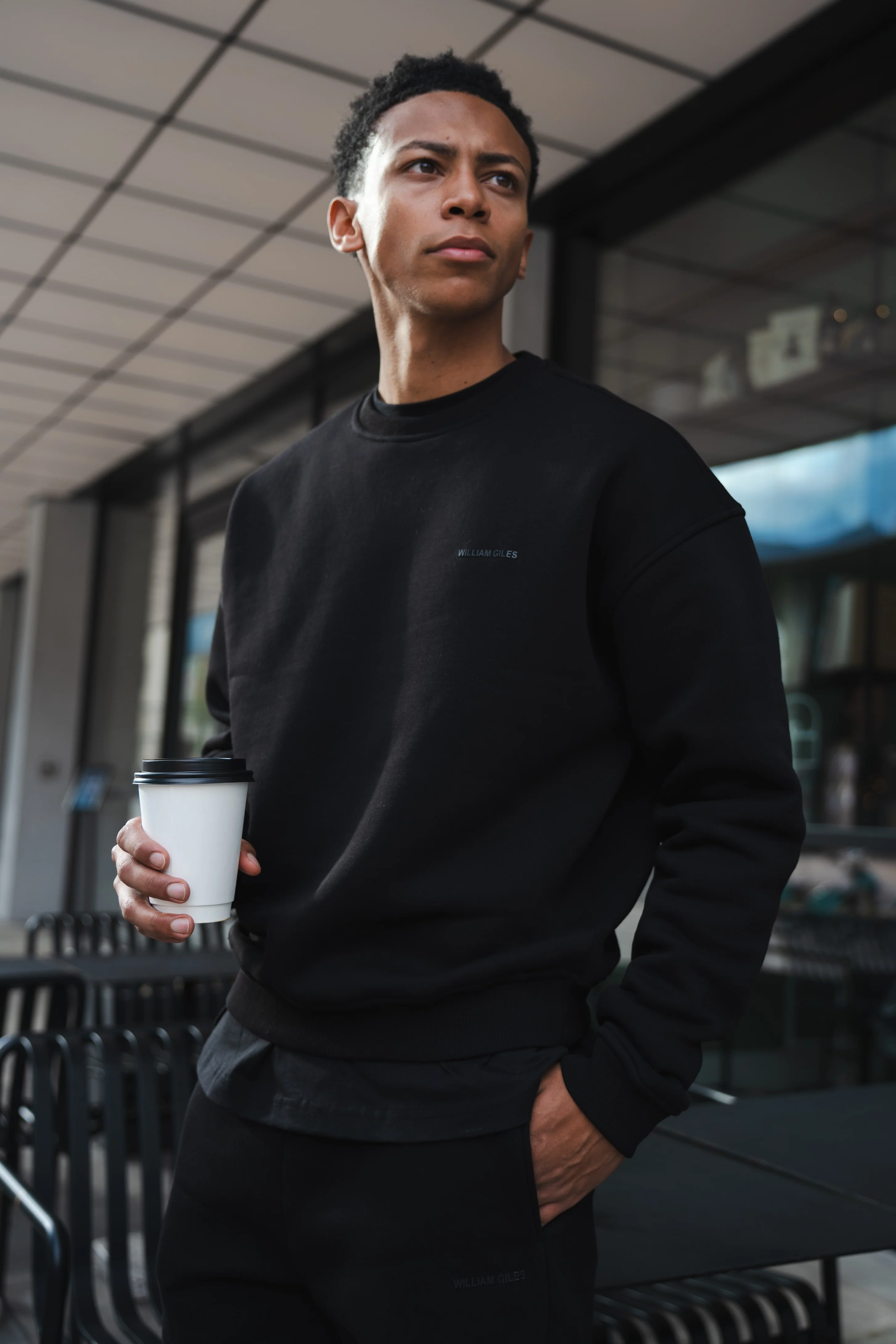 William Giles Sweatshirt / Short Set - Black - Image 4